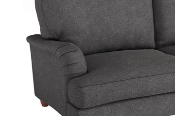 Howard Lyx Sofagruppe 4-seters + 3-seters Svingt Sofa + Lenestol + Fotskammel i Stoff - Mørk grå - Møbler - Sofaer - Sofagrupper - Howard sofagruppe
