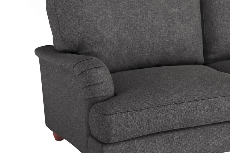 Howard Lyx Sofagruppe 4-seters + 3-seters Svingt Sofa + Lenestol + Fotskammel i Stoff - Mørk grå - Møbler - Sofaer - Sofagrupper - Howard sofagruppe