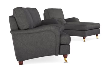 Howard Lyx Sofagruppe 4-seters Svingt Sofa + Divanstol i Stoff - Mørk grå - Møbler - Sofaer - Sofagrupper - Howard sofagruppe