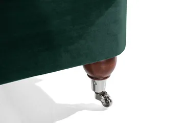 Howard Riviera Sofagruppe 3-seters + 2-seters Sofa + Lenestol + Fotskammel i Fløyel - Grønn - Møbler - Sofaer - Sofagrupper - Howard sofagruppe