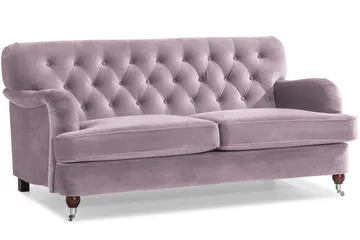 Howard Riviera Sofagruppe 3-seters + 2-seters Sofa + Lenestol + Fotskammel i Fløyel - Lilla - Møbler - Sofaer - Sofagrupper - Howard sofagruppe