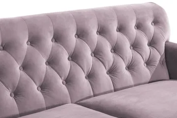 Howard Riviera Sofagruppe 3-seters + 2-seters Sofa + Lenestol + Fotskammel i Fløyel - Lilla - Møbler - Sofaer - Sofagrupper - Howard sofagruppe