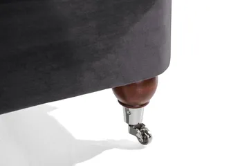 Howard Riviera Sofagruppe 3-seters + 2-seters Sofa + Lenestol + Fotskammel i Fløyel - Mørk grå - Møbler - Sofaer - Sofagrupper - Howard sofagruppe