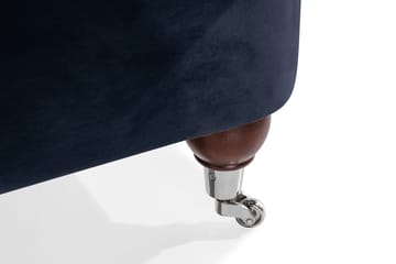 Howard Riviera Sofagruppe Svingt 3-seters + 2-seters Sofa + Lenestol + Fotskammel i Fløyel - Blå - Møbler - Sofaer - Sofagrupper - Howard sofagruppe