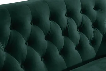 Howard Riviera Sofagruppe Svingt 3-seters + 2-seters Sofa + Lenestol + Fotskammel i Fløyel - Grønn - Møbler - Sofaer - Sofagrupper - Howard sofagruppe