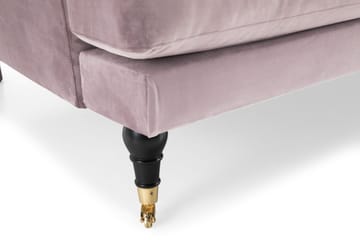 Andrew Sofagruppe 2-seter Sofa + Lenestol + Fotskammel i Fløyel - Lilla - Møbler - Sofaer - Sofagrupper - Howard sofagruppe