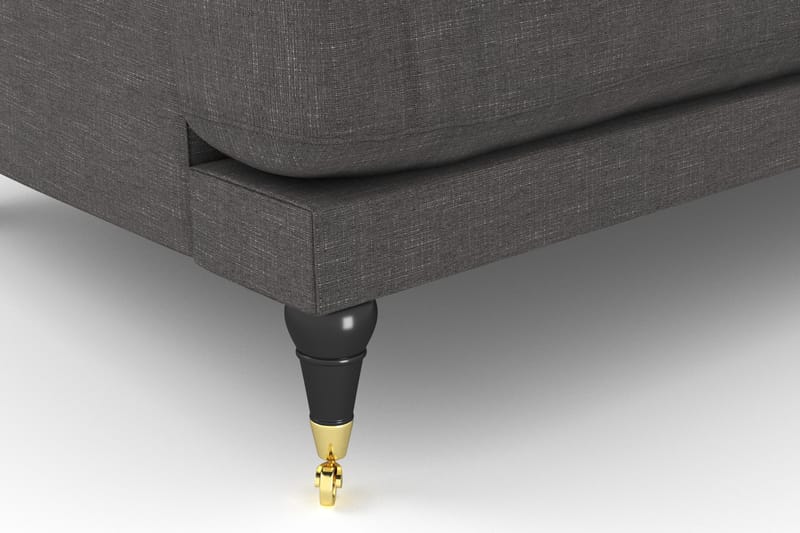 Andrew Sofagruppe 2-seter Sofa + Lenestol + Fotskammel i Stoff - Mørk grå - Møbler - Sofaer - Sofagrupper - Howard sofagruppe