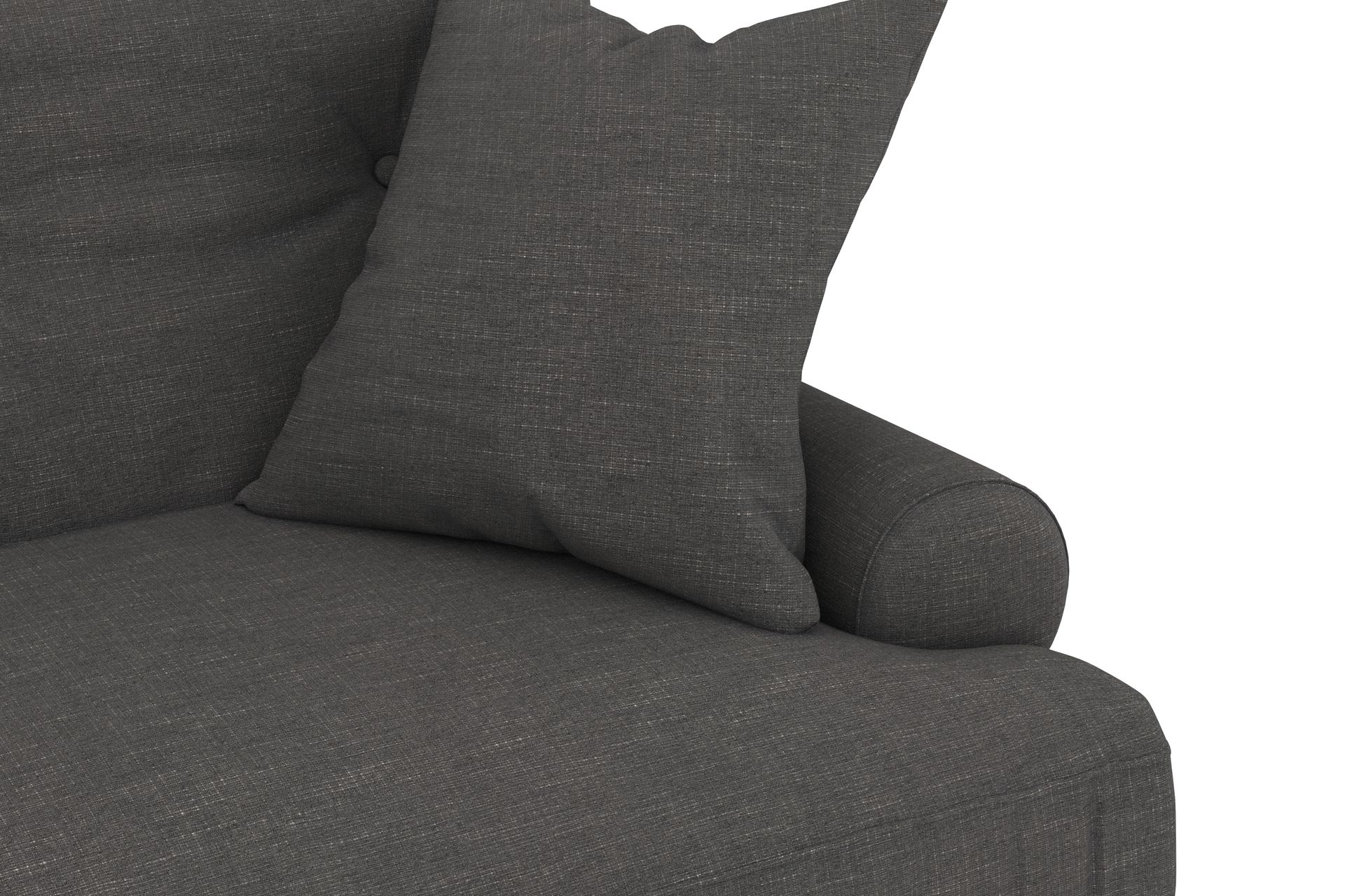 Andrew Sofagruppe 2-seter Sofa + Lenestol + Fotskammel i Stoff - Mørk grå - Møbler - Sofaer - Sofagrupper - Howard sofagruppe