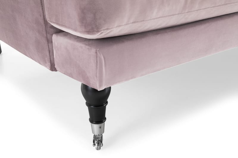 Andrew Sofagruppe 2-seter Sofa + Lenestol + Fotskammel i Fløyel - Lilla - Møbler - Sofaer - Sofagrupper - Howard sofagruppe