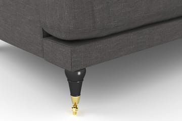 Andrew Sofagruppe 2-seter Sofa + Lenestol + Fotskammel i Stoff - Mørk grå - Møbler - Sofaer - Sofagrupper - Howard sofagruppe
