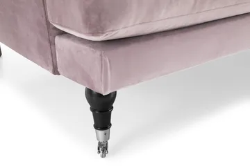 Andrew Sofagruppe 3-seter + 2-seter Sofa + Lenestol + Fotskammel i Fløyel - Lilla - Møbler - Sofaer - Sofagrupper - Howard sofagruppe