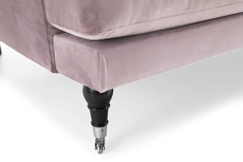 Andrew Sofagruppe 3-seter + 2-seter Sofa + Lenestol + Fotskammel i Fløyel - Lilla - Møbler - Sofaer - Sofagrupper - Howard sofagruppe