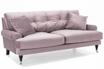 Andrew Sofagruppe 3-seter + 2-seter Sofa + Lenestol + Fotskammel i Fløyel - Lilla - Møbler - Sofaer - Sofagrupper - Howard sofagruppe
