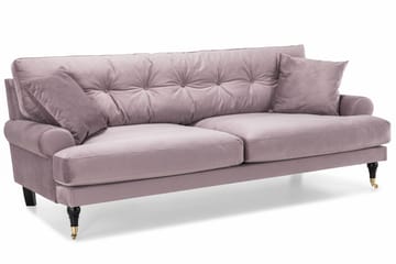 Andrew Sofagruppe 3-seter + 2-seter Sofa + Lenestol + Fotskammel i Fløyel - Lilla - Møbler - Sofaer - Sofagrupper - Howard sofagruppe