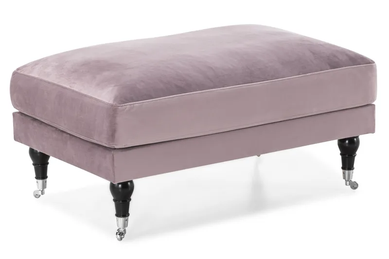 Andrew Sofagruppe 3-seter + 2-seter Sofa + Lenestol + Fotskammel i Fløyel - Lilla - Møbler - Sofaer - Sofagrupper - Howard sofagruppe