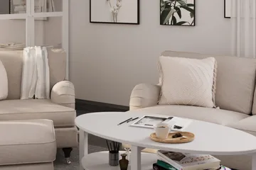 Howard Classic Sofagruppe 2-seters Svingt Sofa + Lenestol + Fotskammel i Stoff - Beige - Møbler - Sofaer - Sofagrupper - Howard sofagruppe