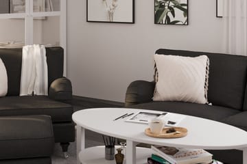 Howard Classic Sofagruppe 2-seters Svingt Sofa + Lenestol + Fotskammel i Stoff - Mørk grå - Møbler - Sofaer - Sofagrupper - Howard sofagruppe