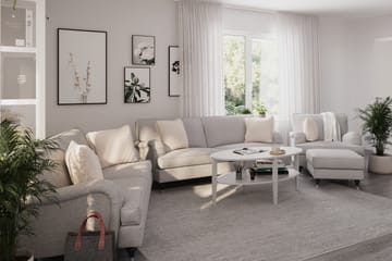 Howard Classic Sofagruppe 3-seters + 2-seters Sofa + Lenestol i Stoff - Grå - Møbler - Sofaer - Sofagrupper - Howard sofagruppe