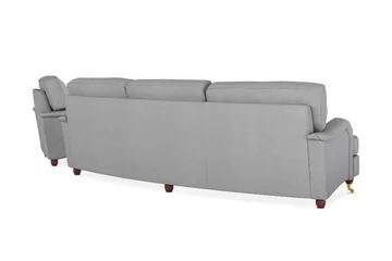 Howard Lyx Sofagruppe 4-seters Svingt Sofa + Divanstol i Stoff - Lys grå - Møbler - Sofaer - Sofagrupper - Howard sofagruppe