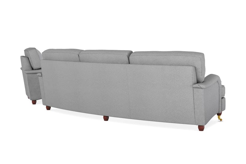 Howard Lyx Sofagruppe 4-seters Svingt Sofa + Divanstol i Stoff - Lys grå - Møbler - Sofaer - Sofagrupper - Howard sofagruppe