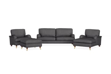 Sofagruppe Howard Oxford 3+Lenestol+Divanlenestol+Fotskammel