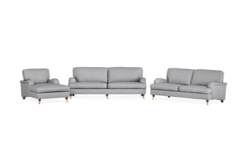 Sofagruppe Howard Oxford 4-seter+3-seter+Divanlenestol