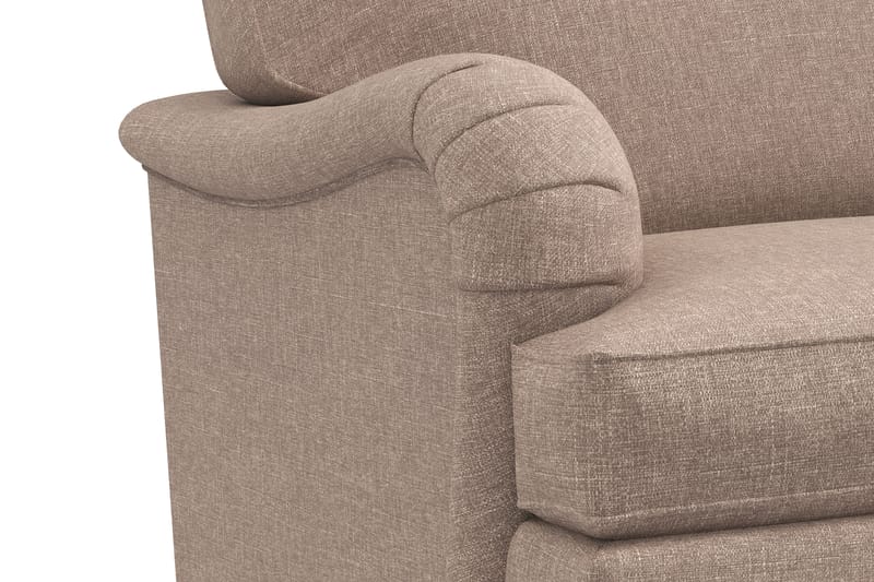 Sofagruppe Oxford Classic 3,5+3-seter+Lenestol+Fotskammel - Mørk beige - Howard sofagruppe - Sofagrupper