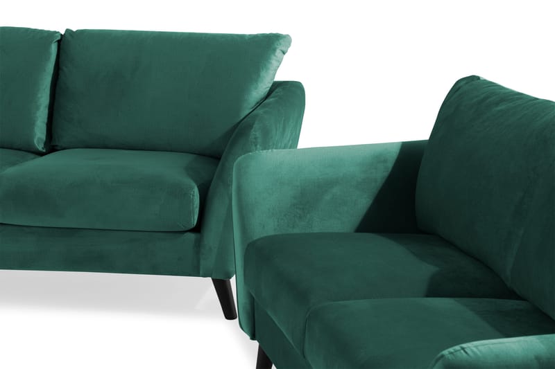 Trend Sofagruppe 3-seters + 2-seters Fløyelssofa - Grønn - Møbler - Sofaer - Sofagrupper - Howard sofagruppe
