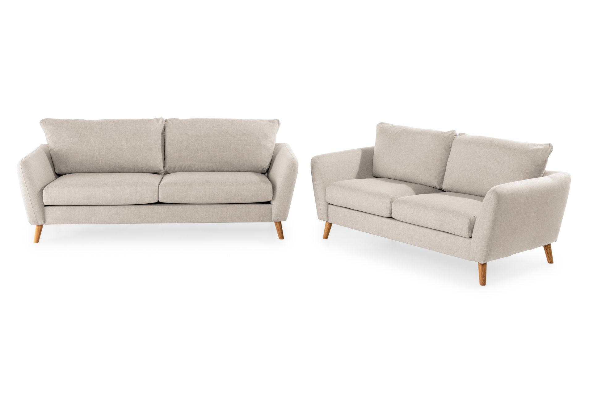 Trend Sofagruppe 3-seters + 2-seters Stoffsofa - Beige - Møbler - Sofaer - Sofagrupper - Howard sofagruppe