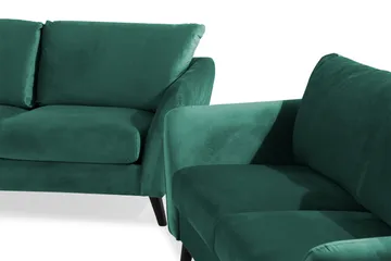 Trend Sofagruppe 3-seters + 2-seters Fløyelssofa - Grønn - Møbler - Sofaer - Sofagrupper - Howard sofagruppe