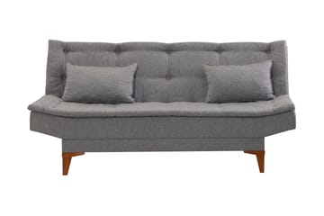 Hunterville 3-seter Sofagruppe med Sovefunksjon i Stoff med Trebein - Grå - Møbler - Sofaer - Sofagrupper
