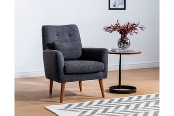 Lepinas 3-seter Sofagruppe med Sovefunksjon i Stoff med Fotpall - Antrasitt - Møbler - Sofaer - Sofagrupper