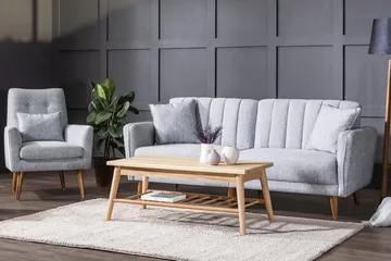 Lepinas Sofagruppe - Grå - Møbler - Sofaer - Sofagrupper