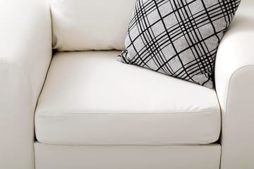 Link Sofagruppe 3-seters + 2-seters Sofa + Lenestol i Kunstlær - Hvit - Møbler - Sofaer - Sofagrupper