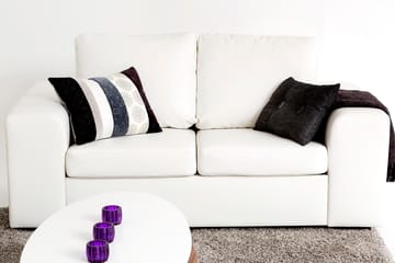 Link Sofagruppe 3-seters + 2-seters Sofa + Lenestol i Kunstlær - Hvit - Møbler - Sofaer - Sofagrupper