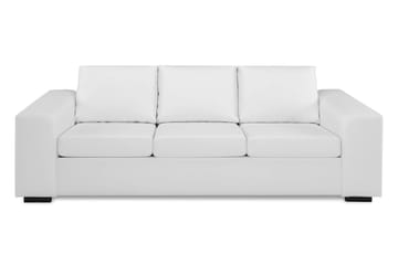 Link Sofagruppe 3-seters + 2-seters Sofa + Lenestol i Kunstlær - Hvit - Møbler - Sofaer - Sofagrupper
