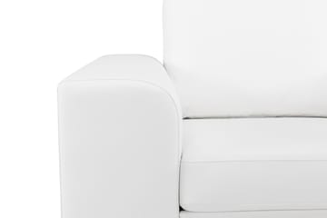 Link Sofagruppe 3-seters Sofa + Lenestol i Kunstlær - Hvit - Møbler - Sofaer - Sofagrupper