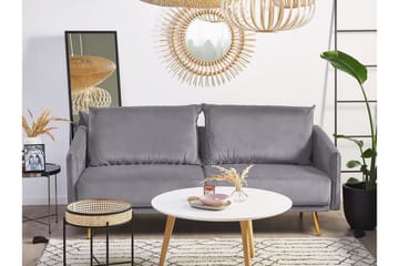 Maurana Sofagruppe 2-seters + 3-seters - Fløyel/Grå - Møbler - Sofaer - Sofagrupper