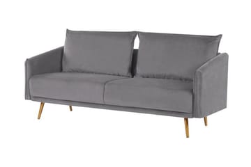 Maurana Sofagruppe 2-seters + 3-seters - Fløyel/Grå - Møbler - Sofaer - Sofagrupper