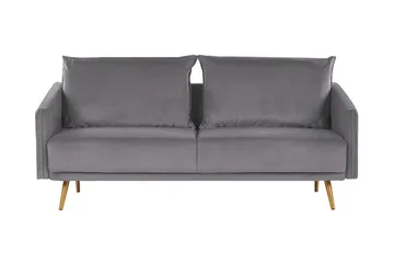 Maurana Sofagruppe 2-seters + 3-seters - Fløyel/Grå - Møbler - Sofaer - Sofagrupper