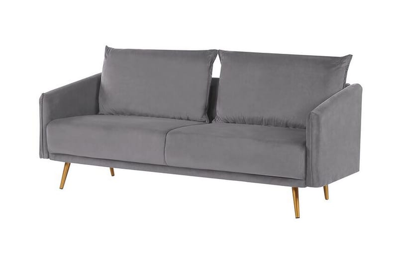 Maurana Sofagruppe 2-seters + 3-seters - Fløyel/Grå - Møbler - Sofaer - Sofagrupper