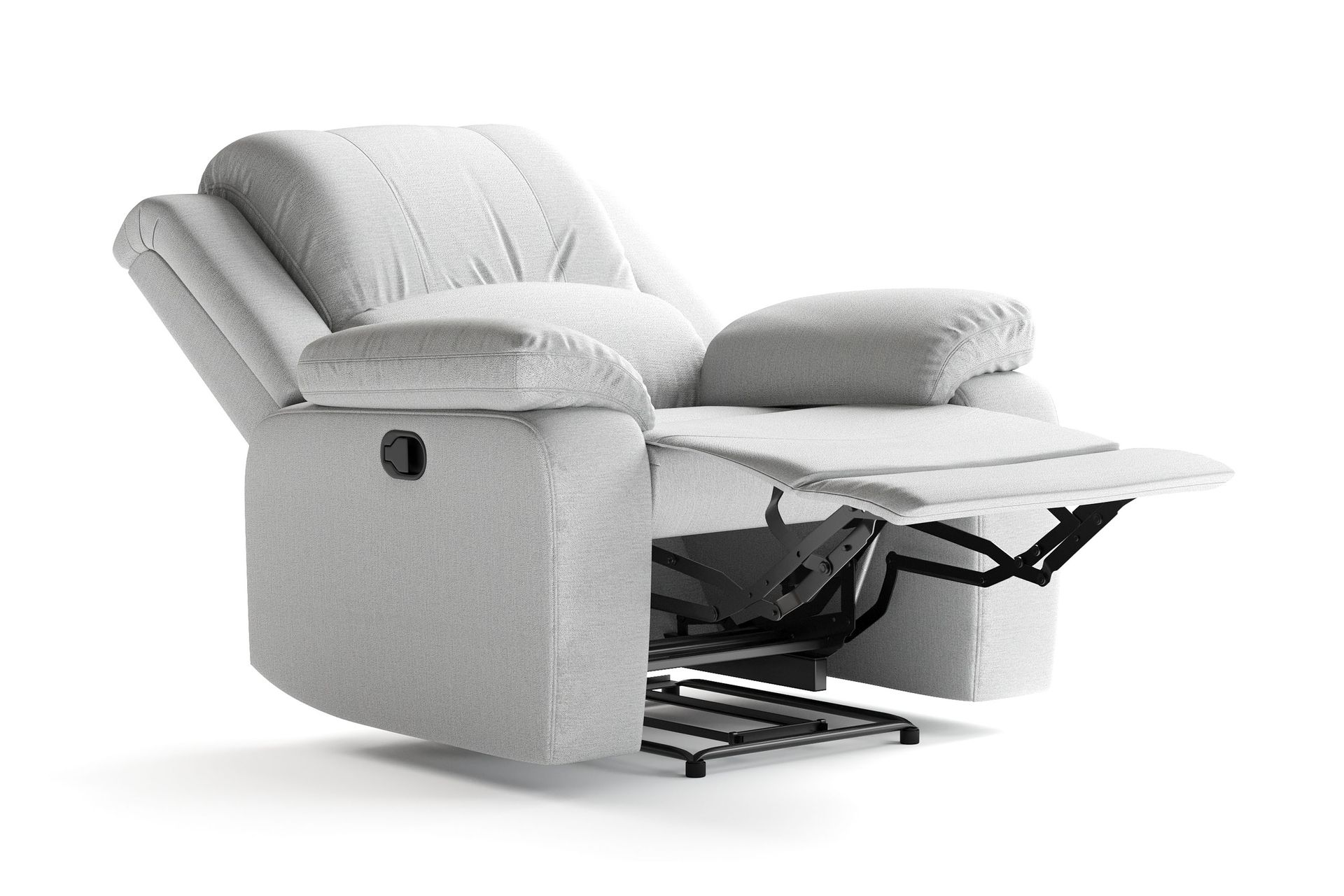 Navarro Sofagruppe Recliner 3+2+1 - Fällbar sofa lenestol - Kinosofa i Stoff - Grå - Møbler - Sofaer - Sofagrupper - Sofagruppe 3 2 1