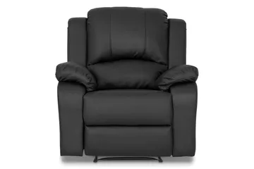 Norbo Recliner Sofagruppe 3+1 - Fällbar sofa lenestol - Kinosofa i kunstskinn - Svart - Møbler - Sofaer - Sofagrupper