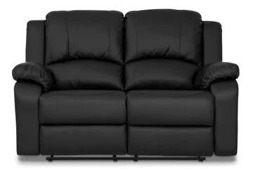 Norbo Recliner Sofagruppe 3+2 - Fällbar sofa lenestol - Kinosofa i kunstskinn - Svart - Møbler - Sofaer - Sofagrupper