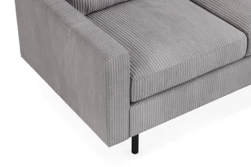 Peppe Sofagruppe 3-seter Sofa + Lenestol + Fotskammel i Manchester - Grå - Møbler - Sofaer - Sofagrupper