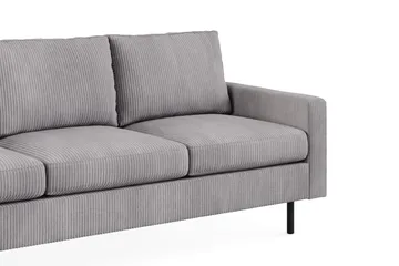 Peppe Sofagruppe 3-seter Sofa + Lenestol + Fotskammel i Manchester - Grå - Møbler - Sofaer - Sofagrupper
