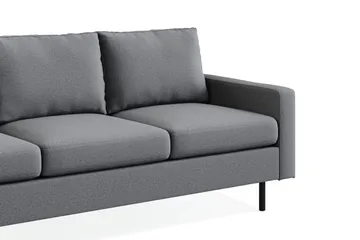 Peppe Sofagruppe 3-seter Sofa + Lenestol + Fotskammel i Stoff - Lys grå - Møbler - Sofaer - Sofagrupper