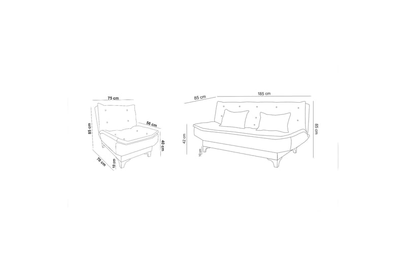 Riversdale Sofagruppe - Antrasitt - Møbler - Sofaer - Sofagrupper