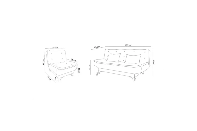 Riversdale Sofagruppe - Lyselilla - Møbler - Sofaer - Sofagrupper
