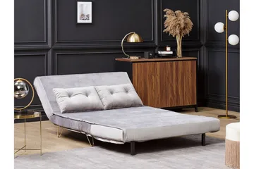 Sofagruppe 2-seters + 1-seters Fløyel grå VESTFOLD - Grå - Møbler - Sofaer - Sofagrupper